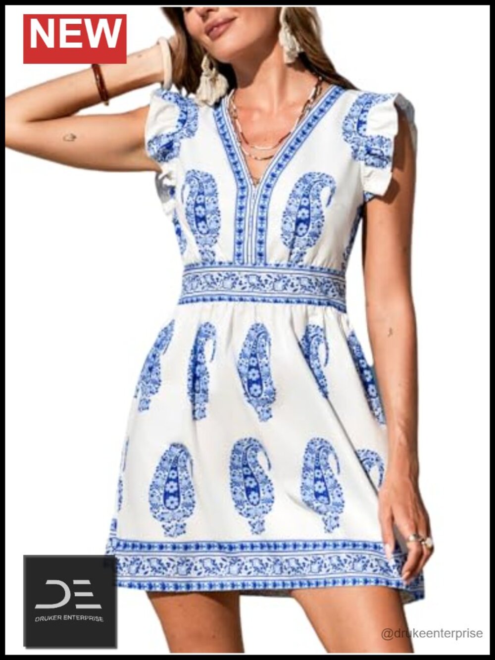 CUPSHE Women's Striped Sleeveless Wrap Tie Office Midi Dress